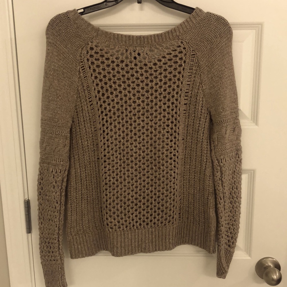 American Eagle brown woven sweater - Picture 4 of 5